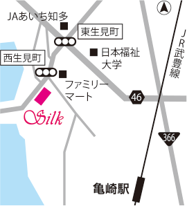 カーテンハウスシルク本店地図
